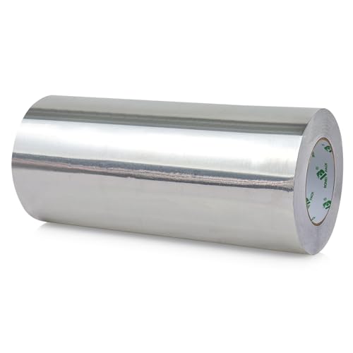 BOMEI PACK Aluminium Klebeban 300mm x 50 m, selbstklebendes Alu-Klebeband-Aluband, Wasserdichtes- und hitzebeständiges Band zum Versiegeln, Reparieren und Isolieren von BOMEI PACK