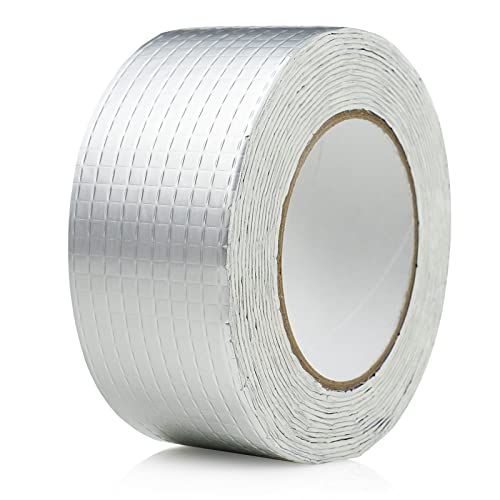 BOMEI PACK Butylband Wasserfestes Klebeband - 1.5mm x 50 mm x 5 m-Wasserdichtes Klebeband-Dichtband Leckagebeweis selbstklebend - -Unterwasser Klebeband - Aluminiumfolie Abdichtungsband von BOMEI PACK