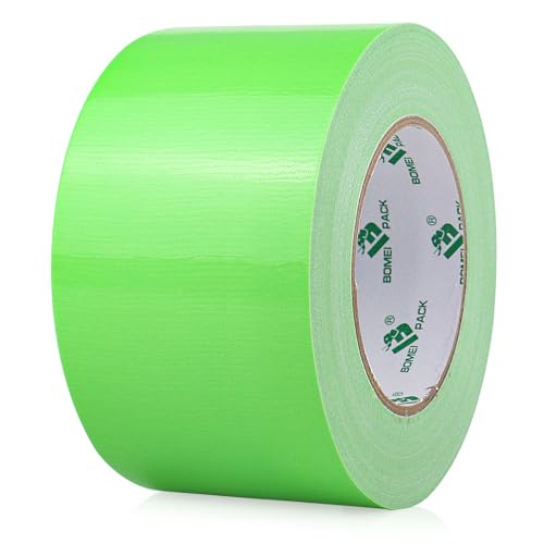 BOMEI PACK Grünes Panzertape Wasserfest 75mm x 30 m - Hellgrün Panzertape Gewebeklebeband - Gewebeband - Panzerband Extra Stark - Duct Tape - Wasserdichtes Klebeband von BOMEI PACK