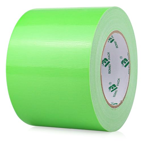 BOMEI PACK Hell Grünes Panzertape Wasserfest 100mm x 30 m - Grün Panzertape Gewebeklebeband - Gewebeband - Panzerband Extra Stark - Duct Tape - Wasserdichtes Klebeband von BOMEI PACK