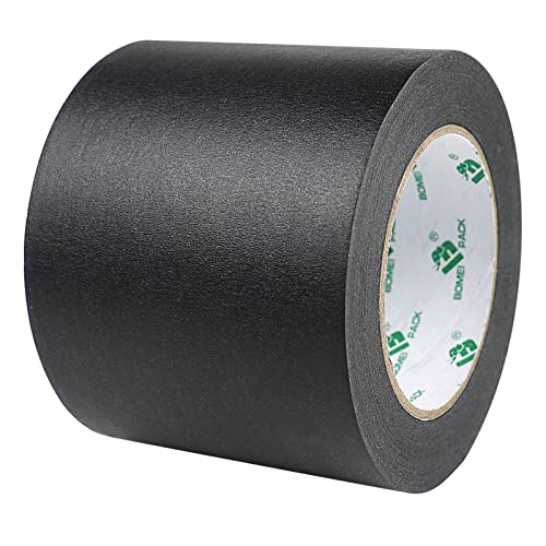 BOMEI PACK Malerkrepp Schwarzes 100mmx50m Medium Klebeband für Malerei, Beschriftung, DIY Basteln, Dekoration und Malerarbeiten von BOMEI PACK