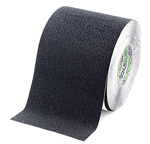 BONUS Eurotech 1BL43.00.0150/018 Anti Rutsch Klebeband, Klebstoff auf Acrylbasis, Krepp PVC Folie, Länge 18 m x Breite 150 mm x Dicke 0,70 mm, Schwarz von BONUS Eurotech