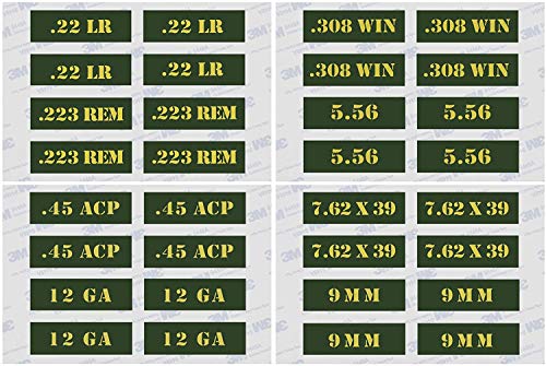 BOOSTEADY .22 .223 .308 .30 .357 9MM .380 .40 .45 5.56 7.62 12GA Ammo Can Vinyl Skin Aufkleber Abziehbild Molon Label Bullet Vielfalt von BOOSTEADY