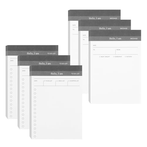 6 To-Do-Listen-Notizblöcke für Tagesplaner mit 50 Blatt, tägliche To-Do-Liste, Notizblock, perfekt für Arbeit, Business, Reiseplanung, Tagesziel von BOPOVA