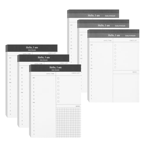 6 To-Do-Listen-Notizblöcke für Tagesplaner mit 50 Blatt, tägliche To-Do-Liste, Notizblock, perfekt für Arbeit, Business, Reiseplanung, Tagesziel von BOPOVA