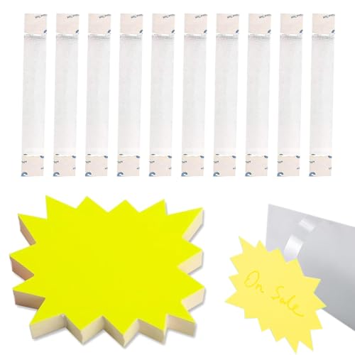 BOPRKTM 50 Stück Preisschilder 7 x 9cm Verkaufsschilder Preisetiketten Display Merchandise Schilder Fluoreszierende Zeichen Platzen Papier Zeichen Price Stickers, für Supermärkten, Geschäft von BOPRKTM