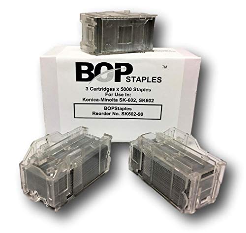 BOPStaples Marken-Nachfüllpackungen für Konica-Minolta SK-602, SK602 Heftklammern, 3 Patronen x 5000 Stück von BOPStaples