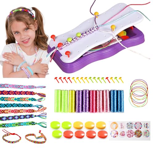 Freundschaftsbänder Bastelset, Freundschaftsarmband Selber Machen, Armbänder Selber Machen, Armbänder Bastelset Knüpfen Flechtset Kinder, DIY Armband Schmuckbastelsets für Geschenk Mädchen 6-12 Jahre von BORDEAG