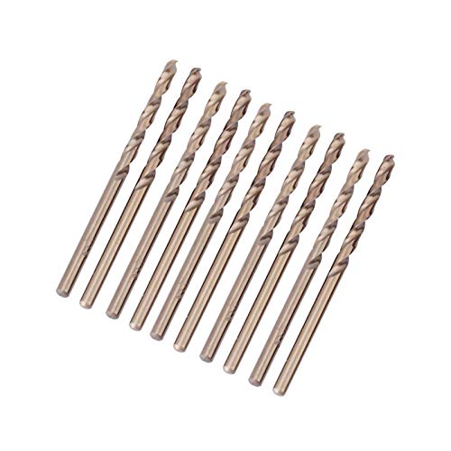 10-teiliges HSS-CO-Bohrer-Set M35 Metrisches Gold-Kobalt-Spiralbohrer-Set zum Bohren auf Hartmetall, Edelstahl, Gusseisen(3.5mm) von BORDSTRACT