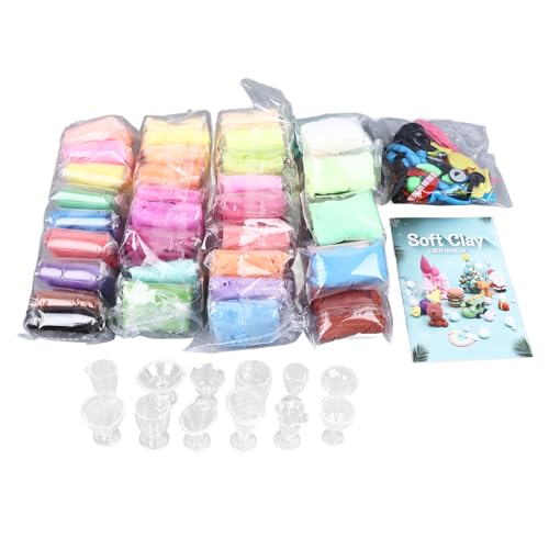 BORDSTRACT Air Dry Clay Kit 36 ​​Farben, Modelliermasse-Set für Kinder, verbessert die Hand-Auge-Koordination für die Erstellung von Spielkunstwerken und den Heimgebrauch im von BORDSTRACT