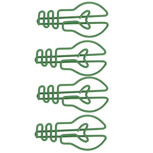 BORDSTRACT Glühbirnenförmige Büroklammern, 100 Stück Metall, niedliche, speziell geformte Ordner, Schreibwaren, Bürobedarf für das Büro im Klassenzimmer (Grün) von BORDSTRACT