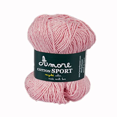 BORGO DE' PAZZI FIRENZE 10 Knäuel Baumwolle (Babypink 11), 50 gr., Baumwollgarn zum Häkeln und Stricken, für DIY Handwerk, Made in Italy von BORGO DE' PAZZI FIRENZE