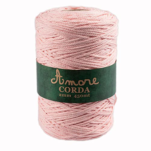 Seil 2 mm MACRAME' (rosa) von BORGO DE' PAZZI FIRENZE