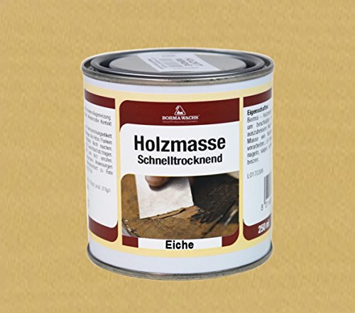 Fertige 1K Holzmasse aus Echtholzmehl hergestellt (250ml, Eiche hell - 51) von BORMA WACHS