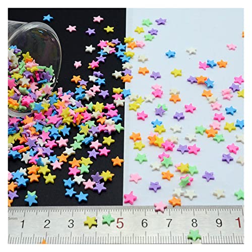 BOSAIYA QR 50g / Lot Polymer Clay Star Mix besprüht schöne Konfetti for das Handwerk, DIY. T1123 (Color : 50g Mix 5) von BOSAIYA