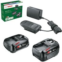 BOSCH Home & Garden Werkzeugakkus mit Ladegerät Starter-Set 18V Li-Ion 1x 2,0 + 1x 4.0 Ah von BOSCH Home & Garden