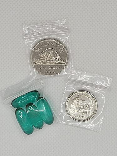 Boss Moves Einfach zu bedienende Mini-Reißverschlussbeutel (2,5 x 2,5 cm) (500 Stück) wiederverschließbar, wiederverwendbar, Plastikbeutel, Zip-Loc Beutel, Mini-Reißverschlusstaschen, kleine von BOSS MOVES