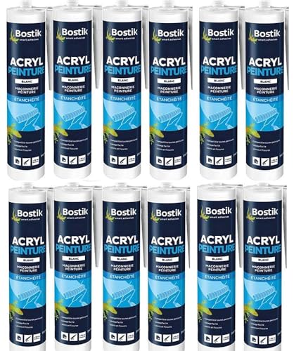 BOSTIK Acrylfarbe – Packung mit 12 Kartuschen von BOSTIK