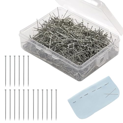 BOULESENM 1600 Stück Stecknadeln Ohne Kopf, 26mm Schneiderin Kopf Pins, Pinnadeln in Box Stecknadel Satin Pin Kopfnadeln für Schmuck Hertstellung, Nähen und Handwerk, Edelstahl BOULESENM 1600 Stück Stecknadeln Ohne Kopf, 26mm Schneiderin Kopf Pins, Pinnadeln in Box Stecknadel Satin Pin Kopfnadeln für Schmuck Hertstellung, Nähen und Handwerk, Edelstahl von BOULESENM