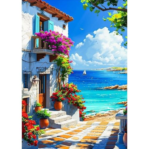 BOWETILE 5D Diamond Painting Bilder, Diamant Painting Landschaft, Diamond Painting Set für Erwachsene Kinder, Komplettes DIY Diamond Art Malen Stickset, Kreuzstichbilder für Wohnkultur 30x40 cm von BOWETILE