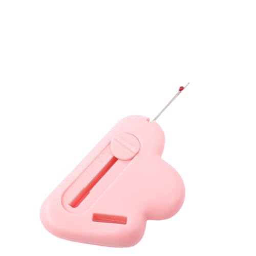 BOWTONG 2-in-1 verstellbare Nahtführung mit integriertem Nahttrenner, 2-in-1-Nadeleinfädler, magnetische Nahtführung mit Nahttrenner, wolkenförmiger Nadeleinfädler (Rosa) von BOWTONG