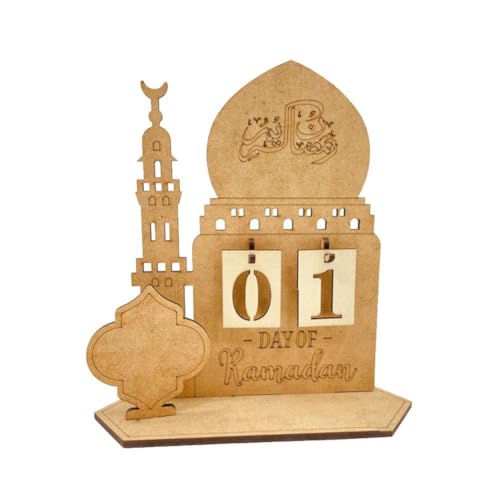 Ramadan Adventskalender 2025, Eid Mubarak Kalender Holz, Eid Mubarak Eid Countdown C Al Adventskalender, Fitr von BOWTONG