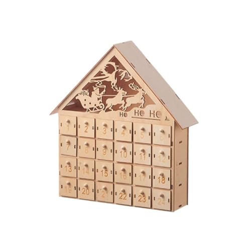 Weihnachten Holz Adventskalender 24 Tage Adventskalender verziert mit Weihnachten Weihnachten Weihnachten Kalender Holzhaus Baum Advent von BOWTONG