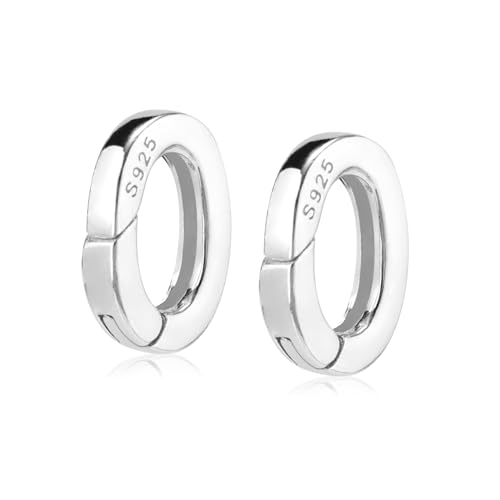 2stk Schmuck Verschlüsse, 925er Silber Oval Halskettenverkürzungsverschlüsse Federbügelverschluss-Ringverbinder für Frauen Armbänder Schmuckherstellung von BOXOB