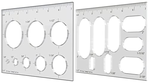 Router Jigs Template, Butterfly Key Inlay Template Dekorative, Router Templates für die Holzbearbeitung (2er Pack Kreis und Öse) von BOZXYE