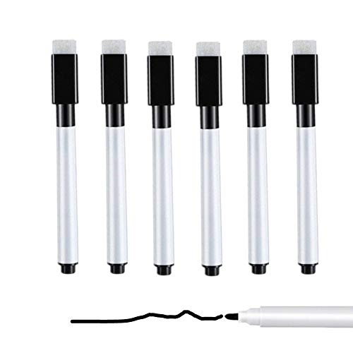 BOduShang Boardmarker Abwischbar Whiteboard Marker Whiteboard Marker Stifte Kinder Stifte Weiß Board Marker Trocken Wischen Marker Trocken Wischen Marker black6pcs von BOduShang