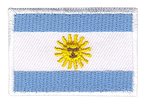 Flagge Argentinien Klein Aufnäher zum aufbügeln oder aufnähen Bügelbild Aufbügler für Kleidung gestickter Bügelpatch Applikation Patch Größe 4,7 x 3,3 cm von BP BRAUNERT PATCHES