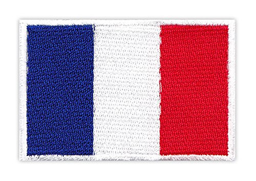 Flagge Frankreich Aufnäher zum aufbügeln oder aufnähen Bügelbild Aufbügler für Kleidung gestickter Bügelpatch Applikation Patch Größe 7,2 x 4,8 cm von BP BRAUNERT PATCHES