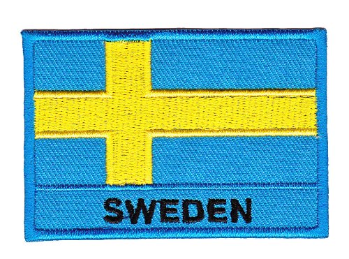 Flagge Schweden Sweden Aufnäher zum aufbügeln oder aufnähen Bügelbild Aufbügler für Kleidung gestickter Bügelflicken Applikation Patch Größe 7,0 x 4,8 cm von BP BRAUNERT PATCHES