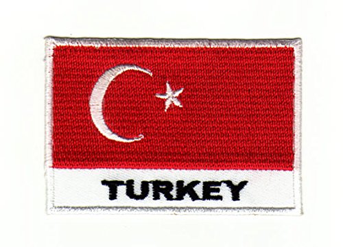 Flagge Türkei Turkey Aufnäher zum aufbügeln oder aufnähen Bügelbild Aufbügler für Kleidung gestickter Bügelpatch Applikation Patch Größe 7,3 x 4,9 cm von BP BRAUNERT PATCHES