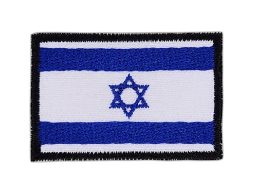 Israel Flagge klein Aufnäher zum aufbügeln oder aufnähen Bügelbild Aufbügler für Kleidung gestickter Bügelflicken Applikation Patch Größe 4,5 x 3,0 cm von BP BRAUNERT PATCHES