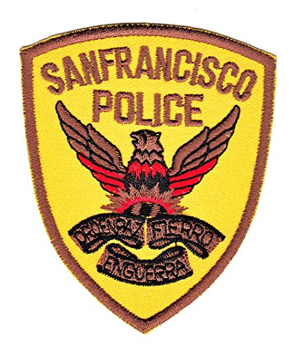 San Francisco Police Aufnäher zum aufbügeln oder aufnähen Bügelbild Aufbügler für Kleidung gestickter Bügelpatch Applikation Kostüm Karneval Patch Größe 6,8 x 8,2 cm von BP BRAUNERT PATCHES