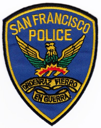 San Francisco Police Aufnäher zum aufbügeln oder aufnähen Bügelbild Aufbügler für Kleidung gestickter Bügelpatch Applikation USA Karneval Fasching Kostüm Patch Größe 7,2 x 9,2 cm von BP BRAUNERT PATCHES