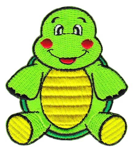 Schildkröte Grün Aufnäher zum aufbügeln oder aufnähen Bügelbild Aufbügler für Kleidung gestickter Bügelpatch Applikation Patch Größe 6,0 x 6,7 cm Schildkröte Grün Aufnäher zum aufbügeln oder aufnähen Bügelbild Aufbügler für Kleidung gestickter Bügelpatch Applikation Patch Größe 6,0 x 6,7 cm von BP BRAUNERT PATCHES
