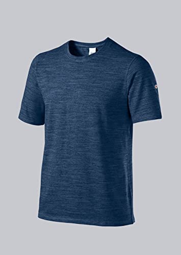 BP 1714-235-110-L Unisex-T-Shirts, Space-Dye-Stoff, 1/2 Ärmel, Rundhals, 170,00 g/m² Stoffmischung mit Stretch, Weltraum-Blau, L von BP