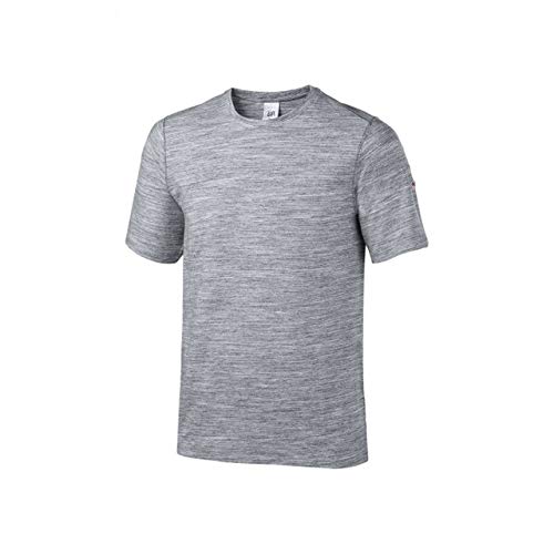 BP 1714-235-21-S Unisex-T-Shirts, Space-Dye-Stoff, 1/2 Ärmel, Rundhals, 170,00 g/m² Stoffmischung mit Stretch, Weltraum-Weiß, S von BP