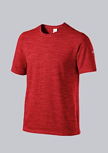 BP 1714-235-81-2XL Unisex-T-Shirts, Space-Dye-Stoff, 1/2 Ärmel, Rundhals, 170,00 g/m² Stoffmischung mit Stretch, Weltraum-Rot, 2XL von BP