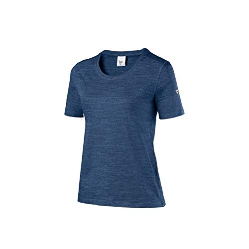 BP 1715-235-110-2XL T-Shirt für Frauen, Space-Dye-Stoff, 1/2 Ärmel, Rundhals, 170,00 g/m² Stoffmischung mit Stretch, Weltraum-Blau, 2XL von BP