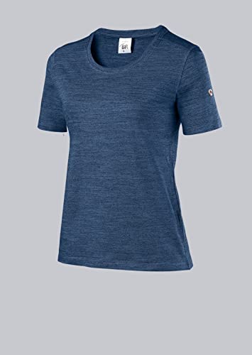 BP 1715-235-110-XS T-Shirt für Frauen, Space-Dye-Stoff, 1/2 Ärmel, Rundhals, 170,00 g/m² Stoffmischung mit Stretch, Weltraum-Blau, XS von BP