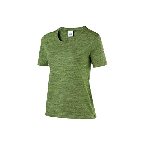 BP 1715-235-178-XL T-Shirt für Frauen, Space-Dye-Stoff, 1/2 Ärmel, Rundhals, 170,00 g/m² Stoffmischung mit Stretch, Weltraum-Neues Grün, XL von BP