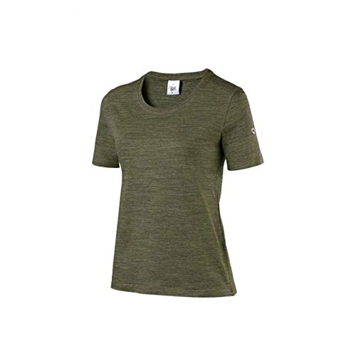 BP 1715-235-73-XS T-Shirt für Frauen, Space-Dye-Stoff, 1/2 Ärmel, Rundhals, 170,00 g/m² Stoffmischung mit Stretch, Weltraum-Olive, XS von BP