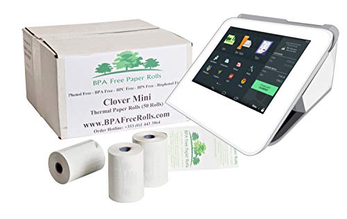 Clover Mini-Thermorollen (50 Rollen) BPA-frei – BPA-frei – BPF-frei – BPS-freie Papierrollen, First Data Clover Mini-Druckerrollen, First Data Clover Mini-Thermorollen von BPA Free Paper Rolls