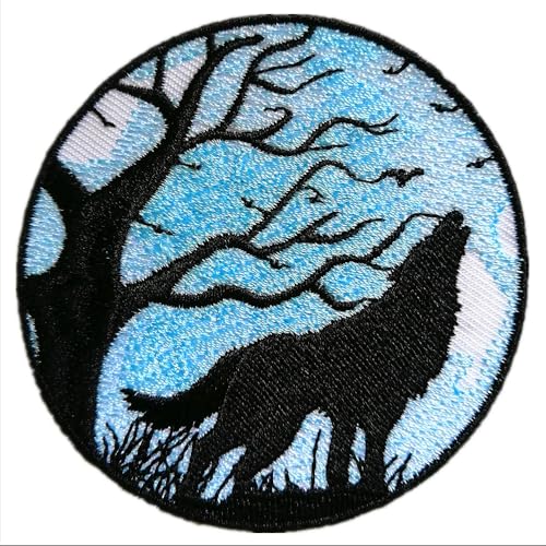 BPA Aufnäher Patches,Patches zum Aufbügeln,Bügel Patches,Flicken zum Aufbügeln-Wolf Landschaft von BPA