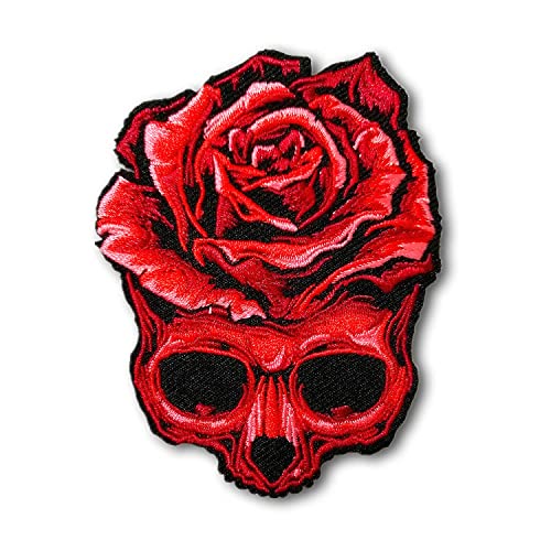 BPA Schädel Rose Aufnäher Patches,Patches zum Aufbügeln,Bügel Patches,Flicken zum Aufbügeln von BPA