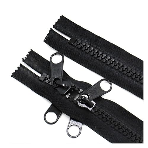 BPABDEITR Reißverschlüsse zum Nähen, 1Pc Zipper for Nähen Zwei Weg Close-End-Reißverschlüsse for Zelt Dekorative Doppel Sliders Tasche Outdoor DIY Zubehör nähen Zipper(Black,500cm(5Meters)) von BPABDEITR