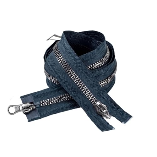 BPABDEITR Reißverschlüsse zum Nähen, Doppelschieber, offenes Ende, Zwei-Wege-Reißverschluss for Tasche, Jacke, Kleidung, DIY, dekoratives Nähen, Reparaturzubehör(Darkbluegreen,120cm 2Pcs) von BPABDEITR